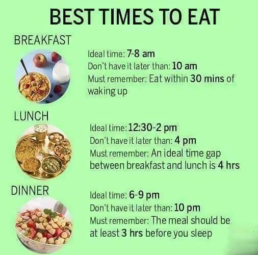 meal at the exact time